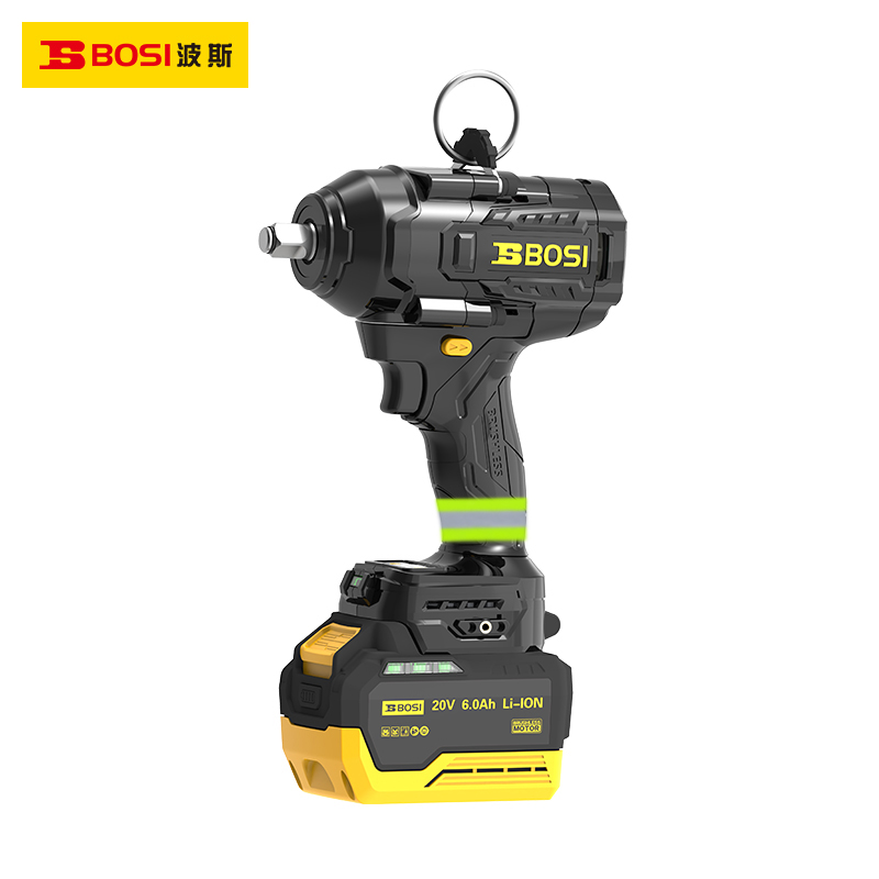 波斯（BOSI） 荧光系列无刷锂电扳手 850N.m 20V/6.0Ah 台
