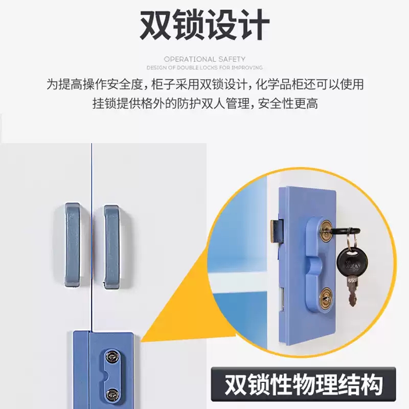 易企采 4加仑PP药品柜实验室酸碱柜危险化学品安全柜耐酸碱腐蚀器皿试剂存放柜高清大图