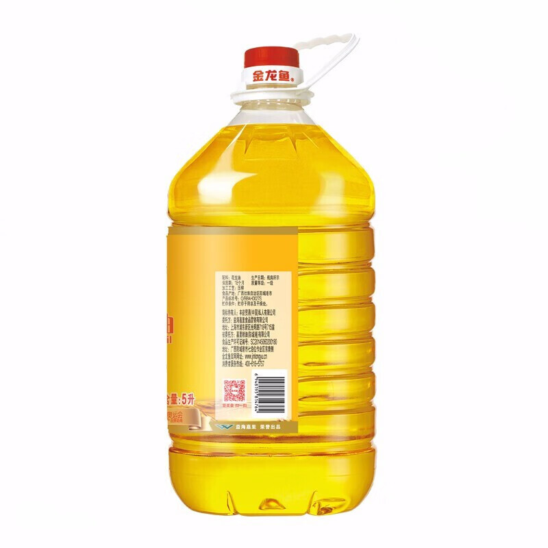 金龙鱼花生油 纯香花生油5L/桶 一级压榨 健康烹饪优选食用油高清大图