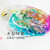 优贝聪(YOUBEICONG)slime新款美少女战士晕染金属星球 渐变水晶泥少女泰透起泡胶 120ml外网罐装