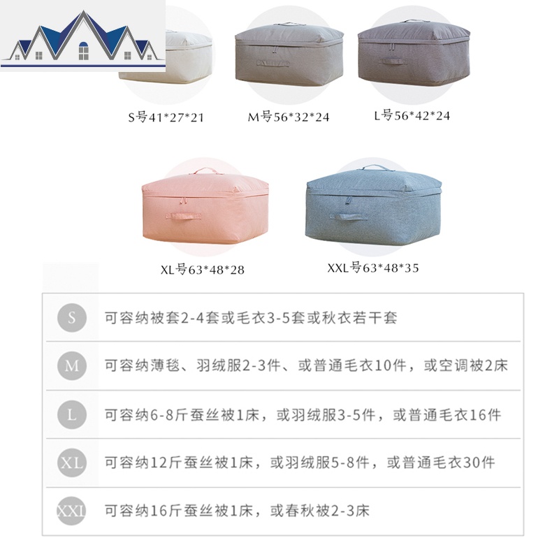 布艺防潮棉被子收纳袋装衣物服的加厚大码整理打包袋子子家用 三维工匠收纳包高清大图