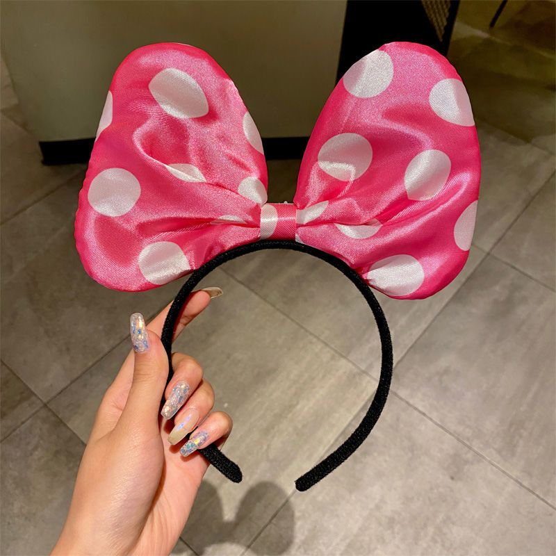 迪士尼发箍米妮米老鼠头饰蝴蝶结兔耳朵聚会发饰上海迪斯尼头箍女