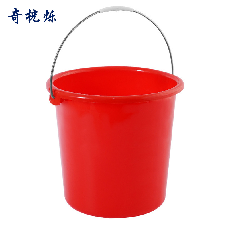 奇桄烁水桶塑料桶红色中号个高清大图