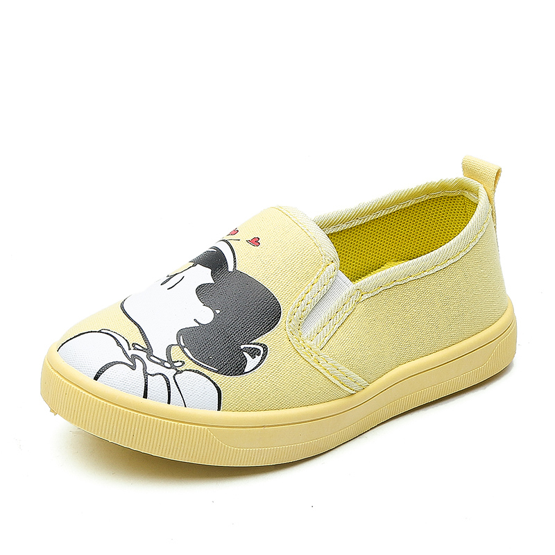 女童帆布鞋儿童布鞋小白鞋男童鞋子卡通宝宝板鞋2019春季童鞋