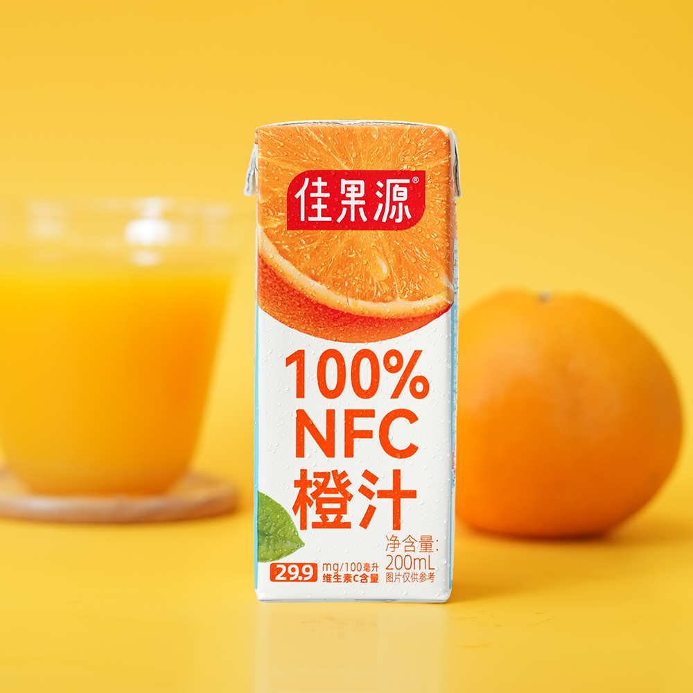 佳果源 三颗甜橙100%NFC橙汁礼盒装 200ml*10健康美味全家共享高清大图