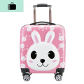 儿童拉杆箱男女18寸小孩旅行箱宝宝行李箱20寸万向轮儿童登机拖箱NEWLAKE 儿童行李箱【全部都是万向轮】 洋玫红18寸粉色兔子