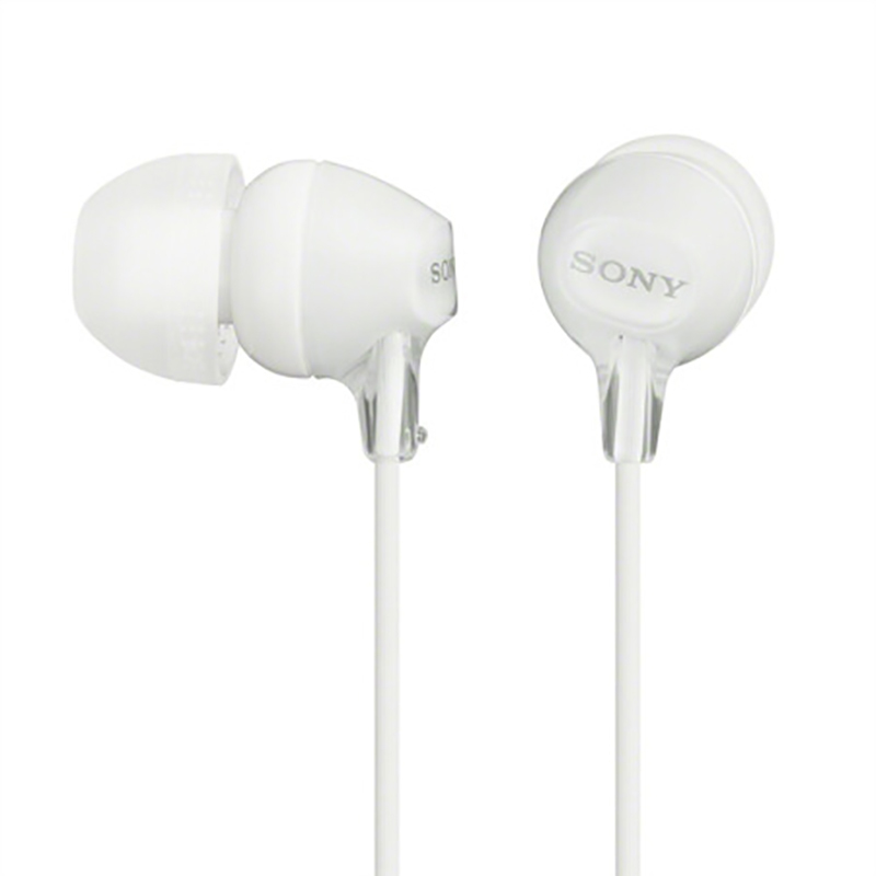 索尼(SONY)MDR-EX15AP 入耳式线控通话中低音有线耳机 白色