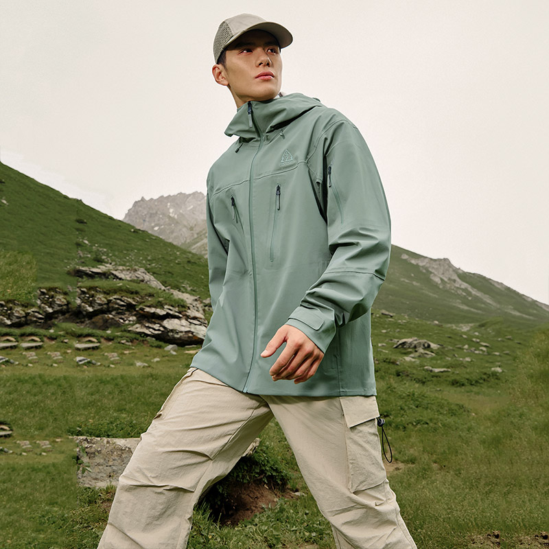 361°男女冲锋新款情侣防水硬壳冲锋衣耐磨户外登山服男 XXL 云杉绿/云杉绿