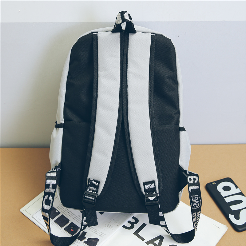 书包女韩版原宿ulzzang高中学生帆布双肩包女百搭简约校园背包男