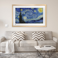 BOE智能高清艺术画屏 数码相框 装饰画壁画 艺术电视机显示器 商业广告机展示屏 高清画屏 wifi版21.5英寸-原木色款