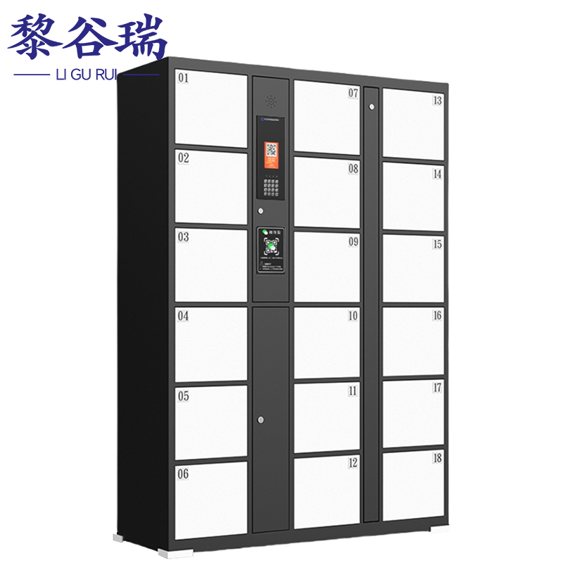 黎谷瑞 智能储物柜18门微信扫码台