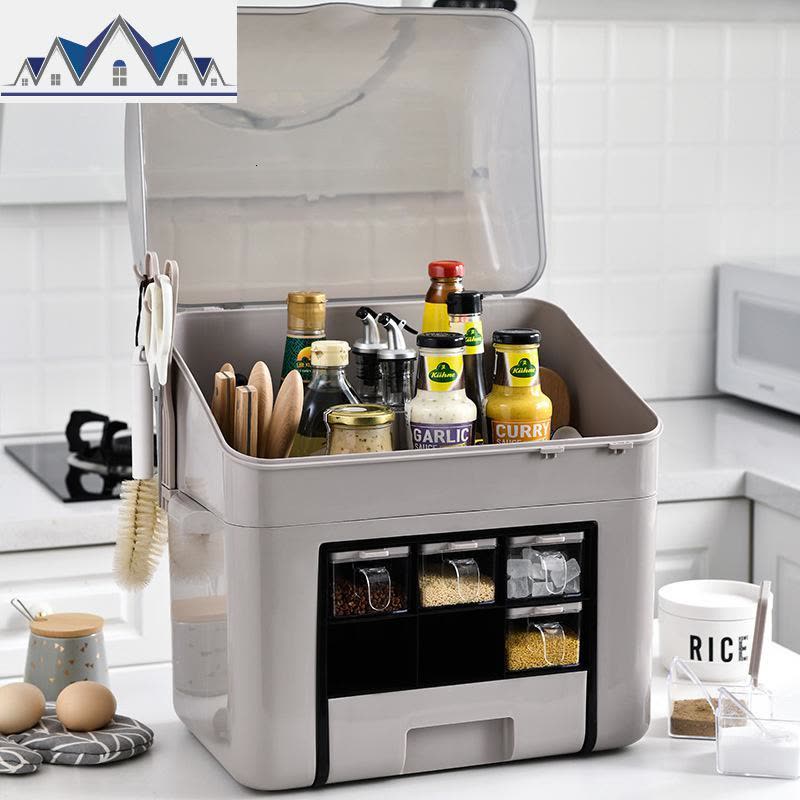 厨房台面调料置物架家用架子多层收纳架多功能调味品架刀架收纳盒 三维工匠图片