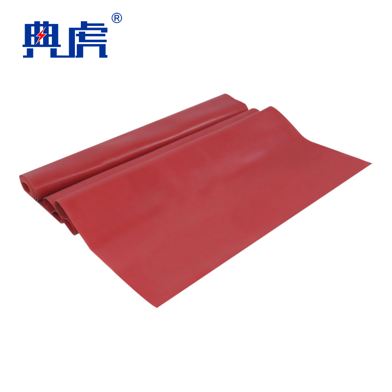典虎 绝缘胶垫 红色8mm*1m*10m 卷高清大图