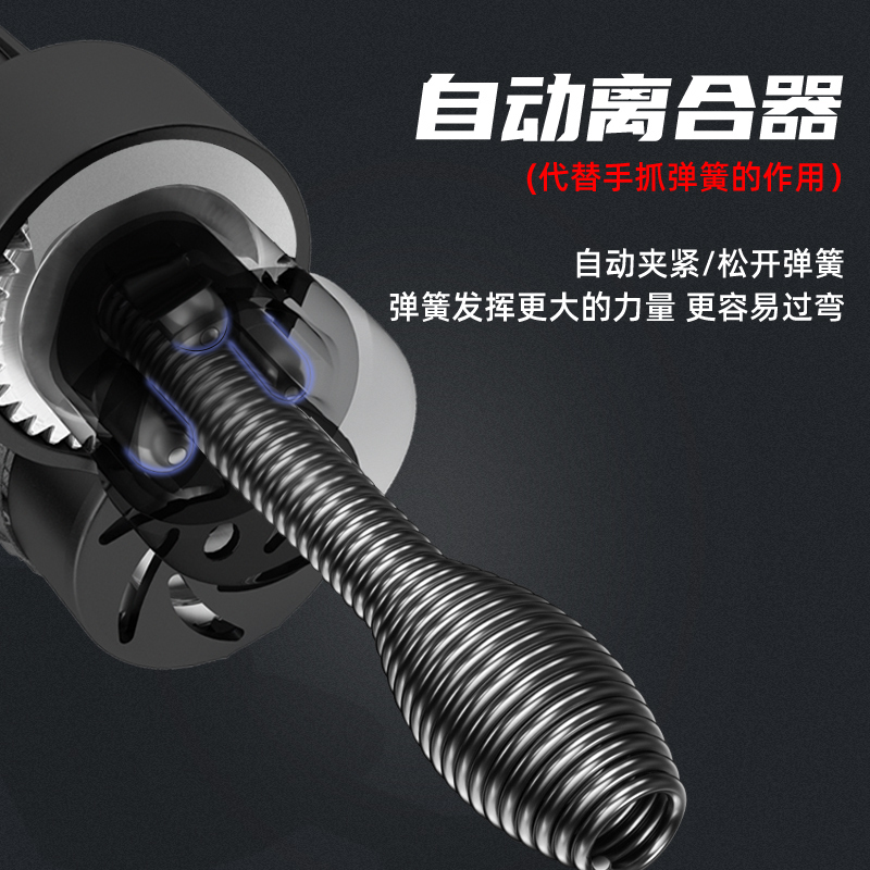 美瑞欧 下水道疏通非神器新型电动空心钻 [自动进退 ]一钻通工代 12v1.5米套装(单位:套)