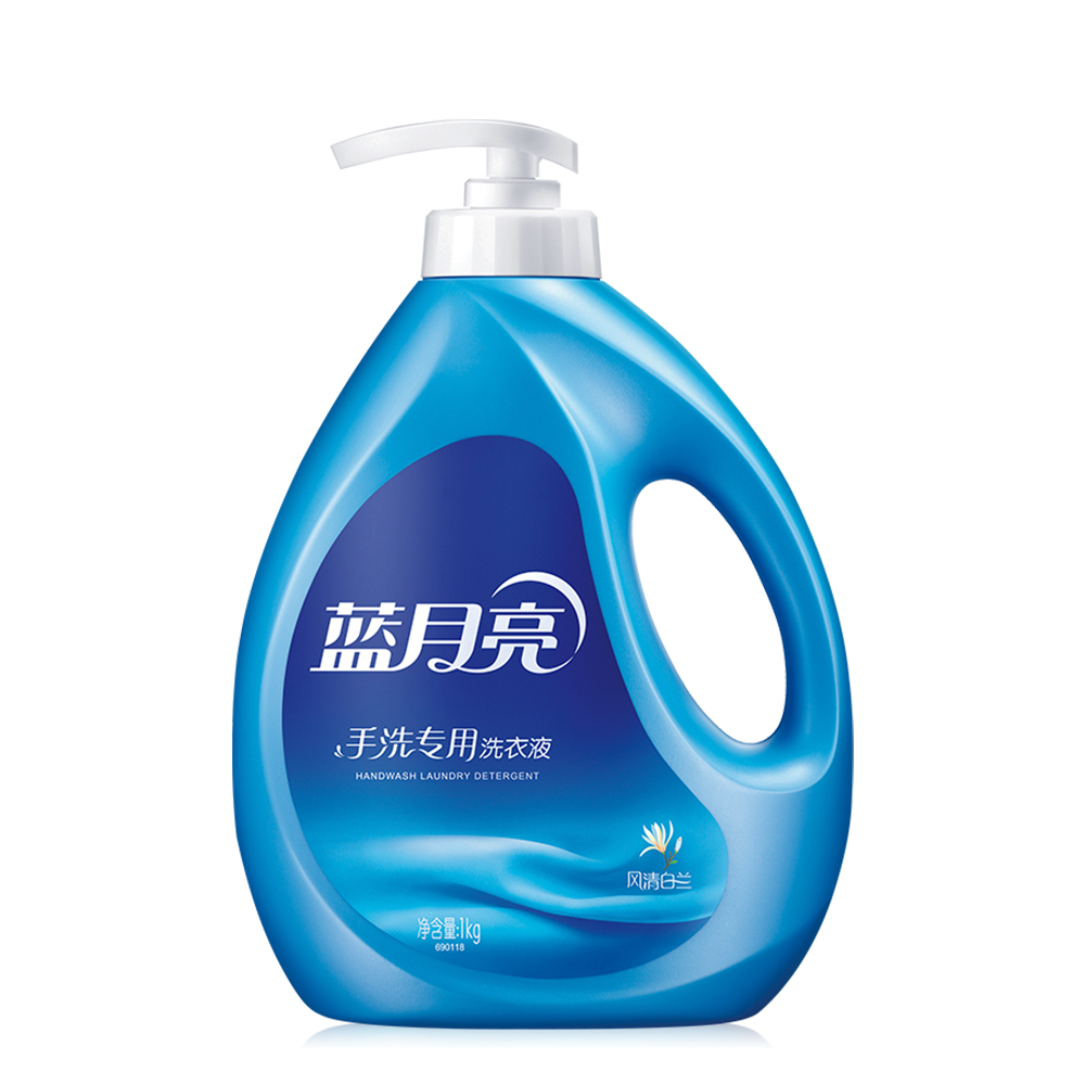 蓝月亮10.32斤洗衣液套装:薰亮白(2kg+袋装500g×2)+手洗(1kg+500g+500g袋装+80g*2)高清大图