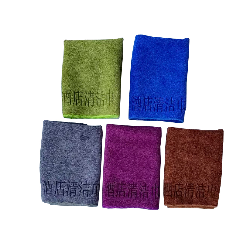 炯毅 多用途清洁抹布擦玻璃搞卫生印字抹布 酒店物业清洁加厚抹布 清洁抹布 40cm*38cm 条高清大图