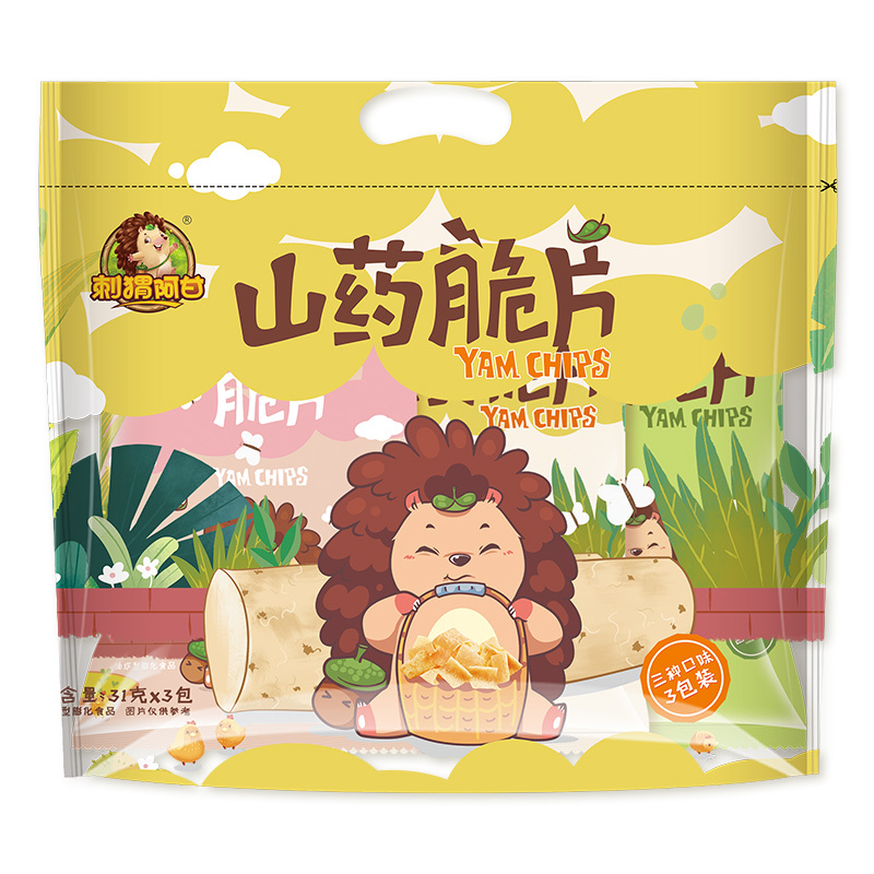 刺猬阿甘 网红山药脆片 麻辣香葱番茄口味组合装31g*3