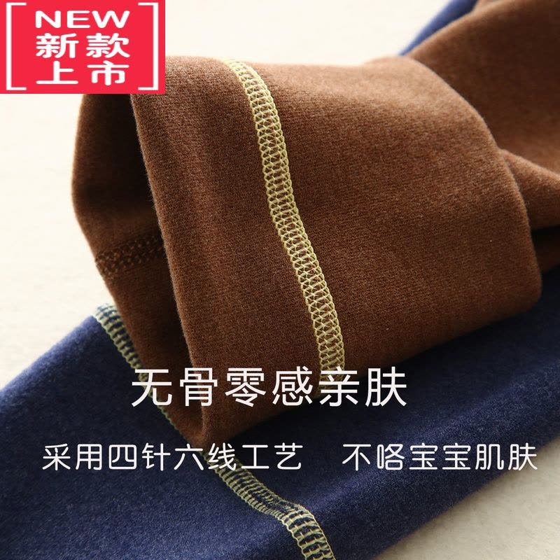 可莉允秋冬款儿童保暖裤男童德绒双面磨毛秋裤中大女童内穿棉毛裤打底裤图片