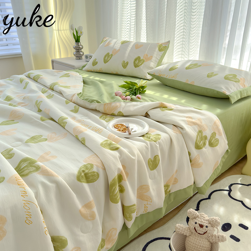 夏被四件套水洗棉麻双人凉感被单人宿舍空调婴儿夏凉被高清大图