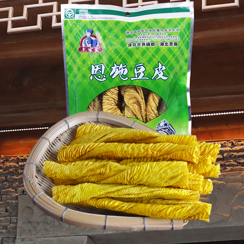 土家爱豆皮200g不加盐无添加豆腐皮丝干豆皮干货油豆皮批发豆制品蛋白肉凉拌菜
