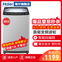 海尔（Haier）9公斤全自动直驱变频波轮洗衣机家用大容量