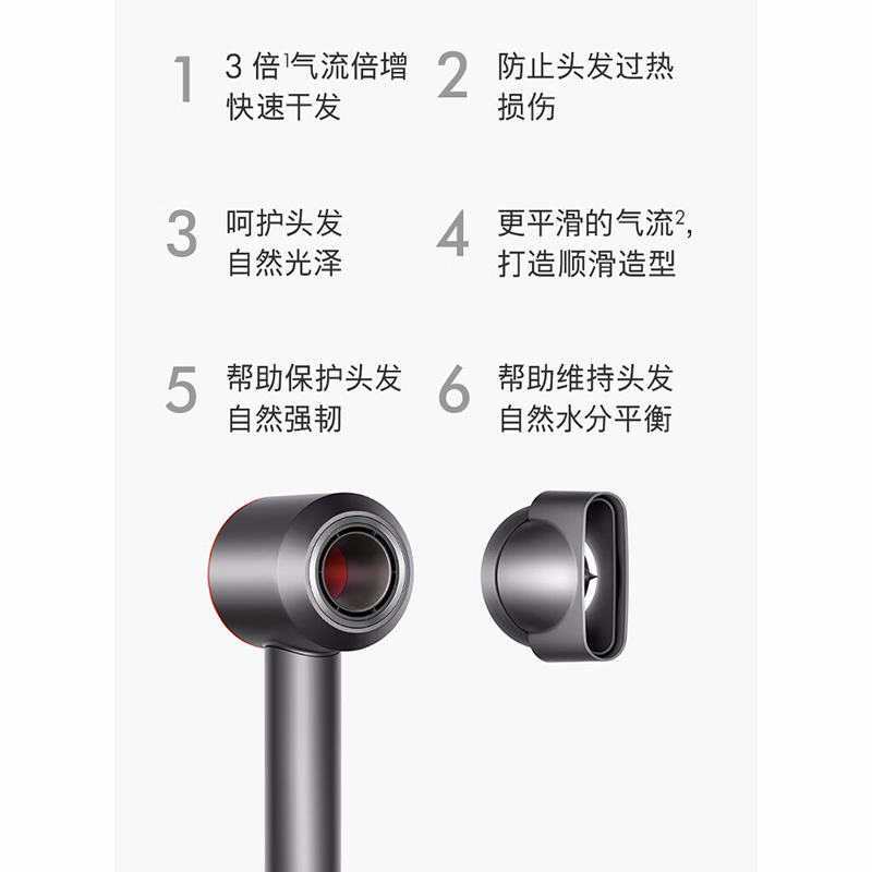 戴森(DYSON)恒温护发电吹风HD08 Origin 红色高清大图