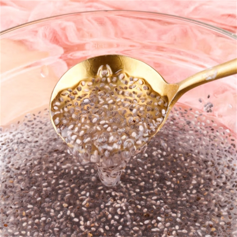 甄选奇亚籽100克即食代餐饱腹冲饮免洗奇亚籽官方店煮水另售柠檬高清大图