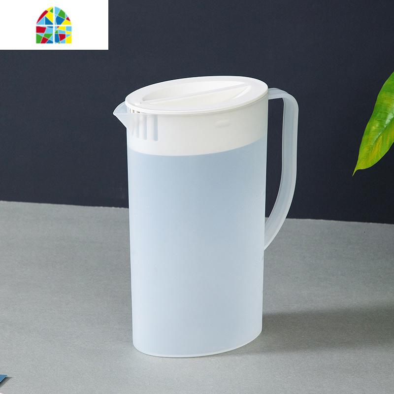 创意凉水杯家用可高温凉茶壶凉水壶大容量套装双层茶盘托盘沥水盘 FENGHOU 加厚小号水壶白色(1.6L)高清大图