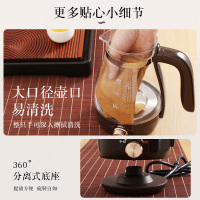 苏宁宜品煮茶器家用黑茶多功能全自动养生壶茶壶蒸茶蒸汽小型办公室1L玻璃花茶壶/喷淋蒸煮款