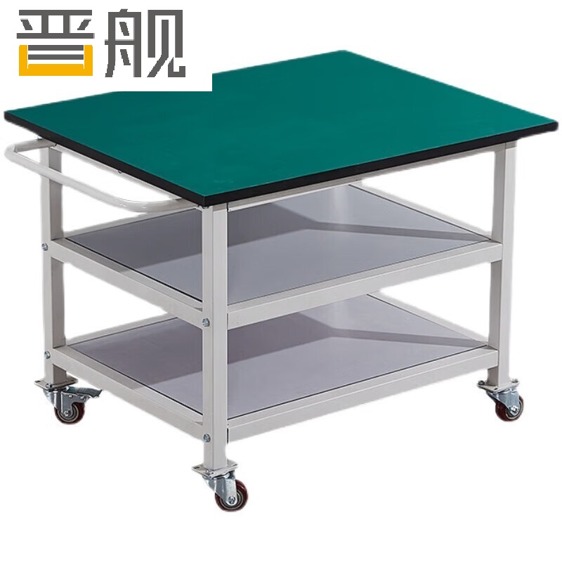 晋舰三层周转车物料车防静电工作台可移动桌操作台小推车100*60*75cm