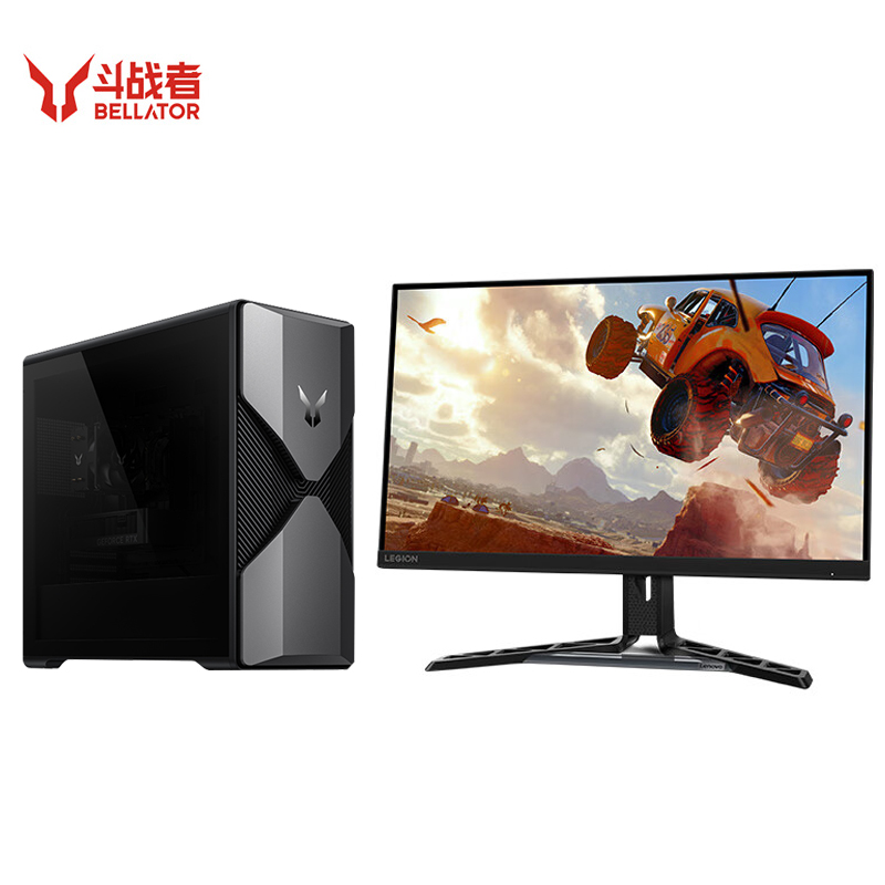 联想(Lenovo)来酷斗战者锋7000游戏台式电脑(i5-12400F RX7650GRE 8G显卡 16G 512G固态硬盘)27英寸2K显示器 游戏设计商用家用办公高清大图