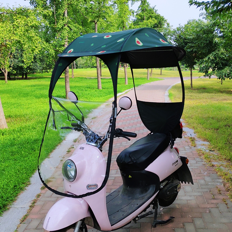 电动车雨棚蓬电瓶车遮阳伞古达电动摩托车防晒防雨挡风罩电车挡雨车棚