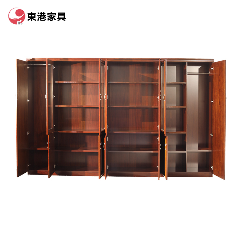 东港家具 DW-311 办公家具现代新中式书柜,办公室文件柜,油漆实木自由组合储物柜,可定制