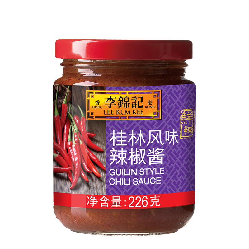 李锦记 LEEKUMKEE桂林风味辣椒酱226g 选用广西名椒 拌饭拌面火锅烧烤辣酱 226g