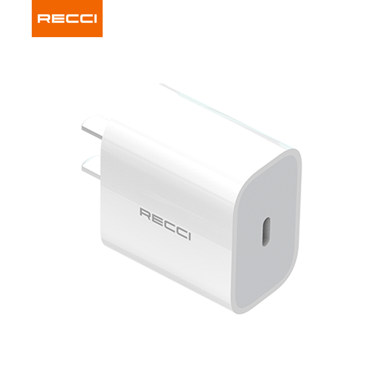 锐思(Recci)RCT-P02C旅行充头插头大功率支持PD20W可用于苹果全系列 白色
