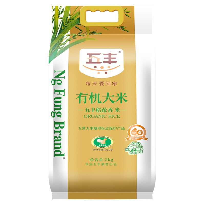 华润五丰 五常有机大米 5kg/袋