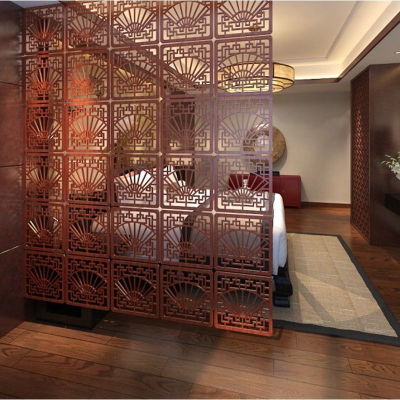 中式屏风隔断简约现代客厅卧室折屏闪电客移动实木屏风隔断玄关花厅
