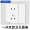 松下(Panasonic)开关插座致粹白超薄磨砂面单联单控三联双控开关双联电脑86型五孔电源插座16A空调插WYX122