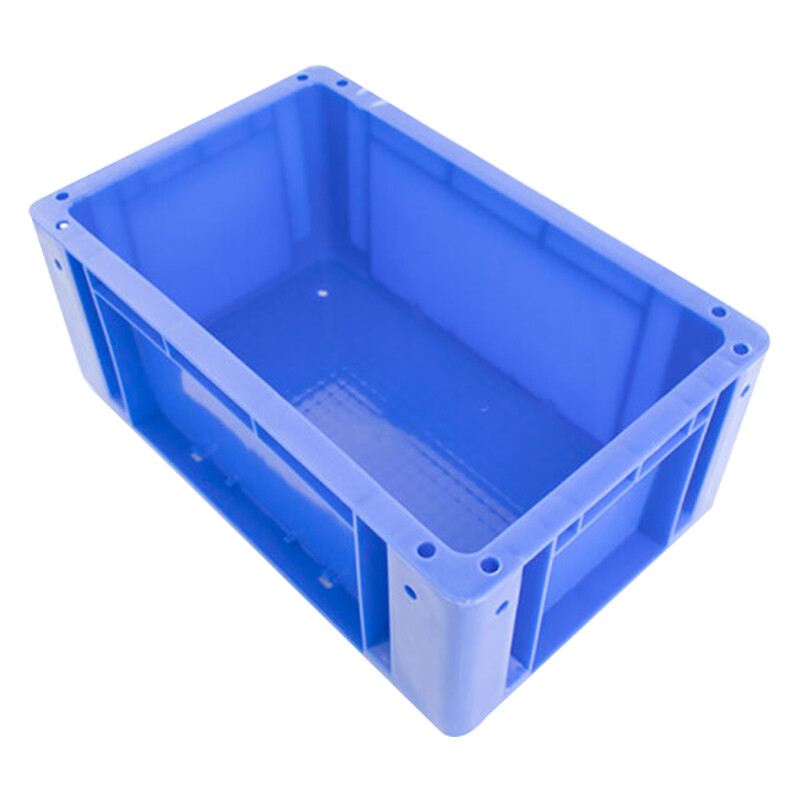 海斯迪克 加厚塑料周转箱 HKW-165 蓝色 380*240*105mm 1个高清大图