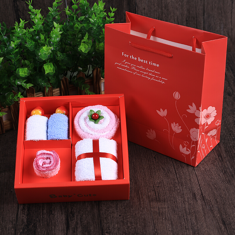 创意毛巾礼品狗宝宝满月酒百日宴生日伴手礼诞生礼盒实用百天回礼