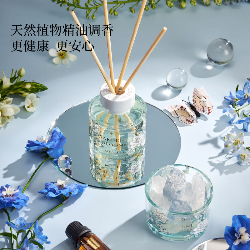宋朝繁花之境香薰+扩香石礼盒春雨清茶[清新茶香调]高清大图