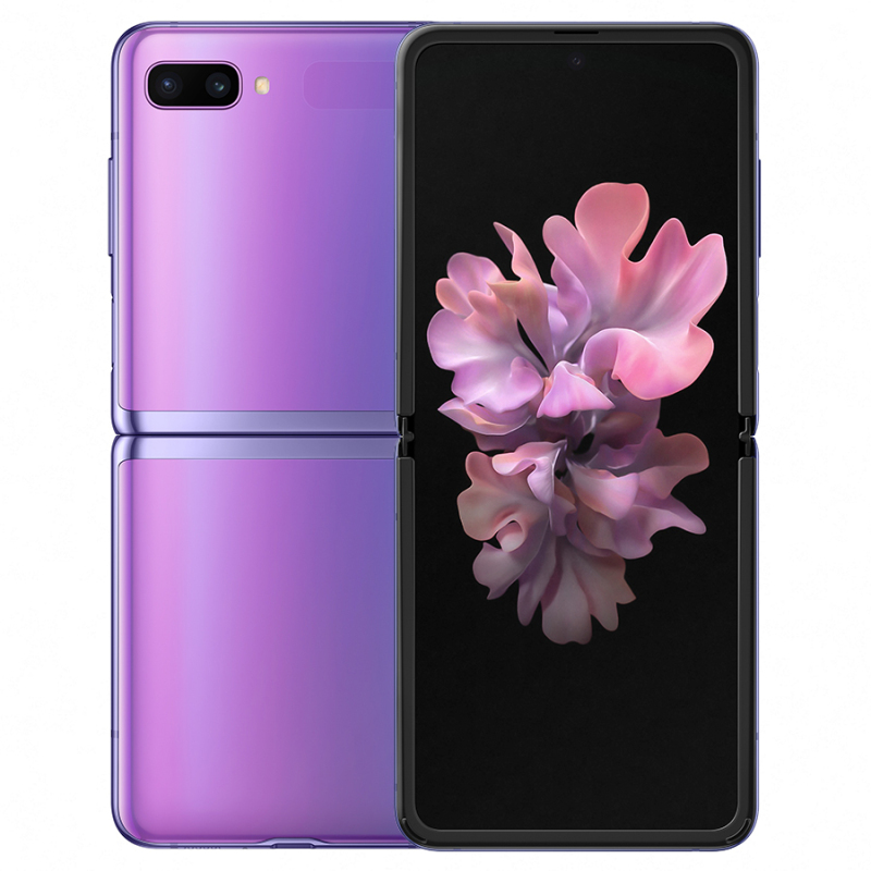 三星galaxyzflipsmf70008gb256gb潘多拉紫67英寸掌心折叠屏设计移动