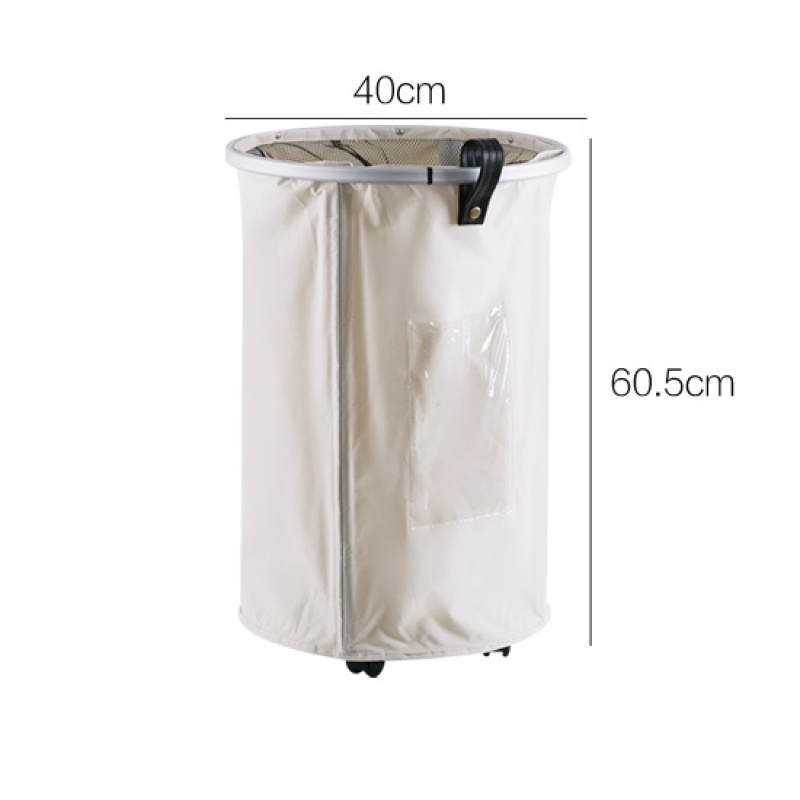 带滚轮脏衣篮衣服分类收纳筐家用脏衣服收纳桶脏衣篓洗衣篮 圆桶