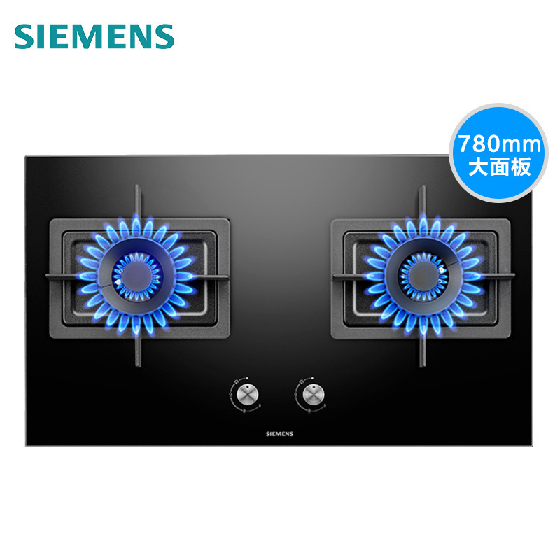 西门子(SIEMENS) 燃气灶嵌入式钢化玻璃面板4.2大火力双眼灶具(天然气)ER8MA23SMP