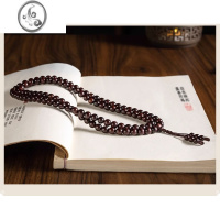 JiMi千年老料印度小叶紫檀手串108颗佛珠2.0念珠项链男女檀香红木手链 收藏级10mm*108颗念珠