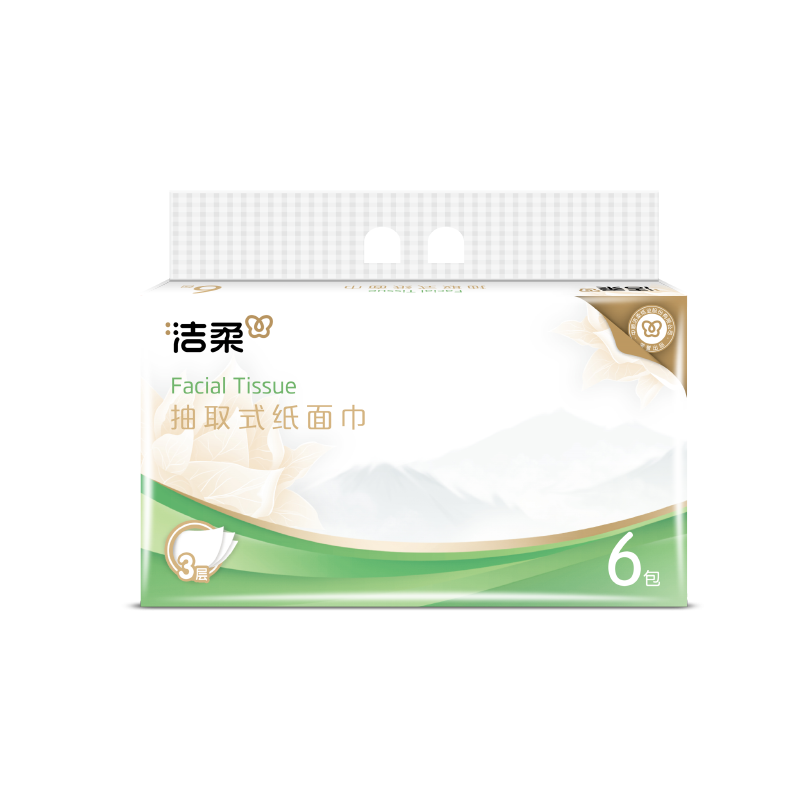 洁柔 面纸巾 JR281-06A S码 3层100抽*6包*4提180mm*133mm 1箱装高清大图