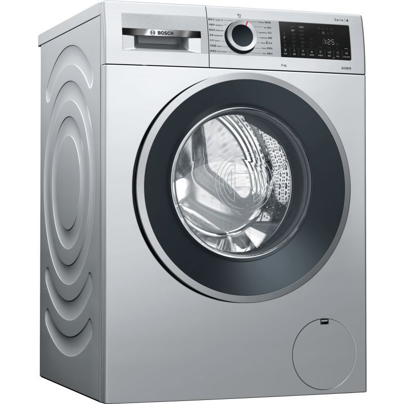 博世(Bosch)WBUL24080W 9公斤 全自动变频滚筒洗衣机 家用大容量 婴幼除菌洗 节能低噪筒清洁(银色)