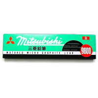 三菱(MITSUBISHI) 日本进口 uni9800铅笔盒装12支B 素描绘图学生书写美术用炭笔