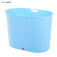 全身折叠洗澡盆浴桶浴盆洗澡桶泡澡桶家用加厚塑料熏蒸沐浴桶_2 淡蓝色