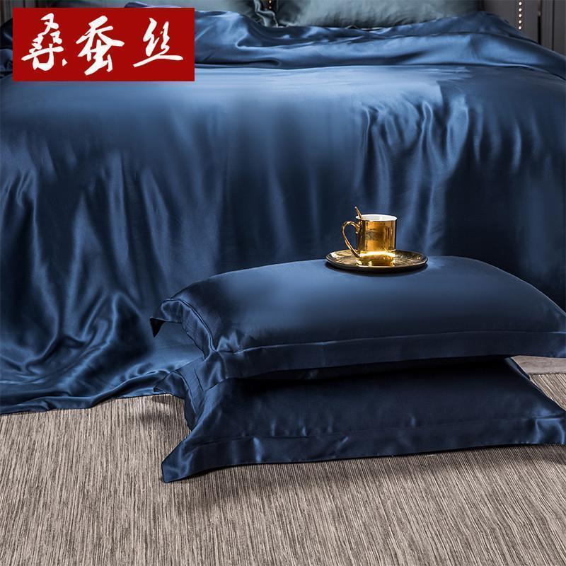 家柏饰(CORATED)真丝四件套22姆米纯色100桑蚕丝高端真丝套件高清大图